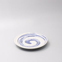 Plate 21cm Blue Swirl Glaze