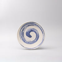 Plate 21cm Blue Swirl Glaze