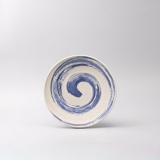 Plate 21cm Blue Swirl Glaze