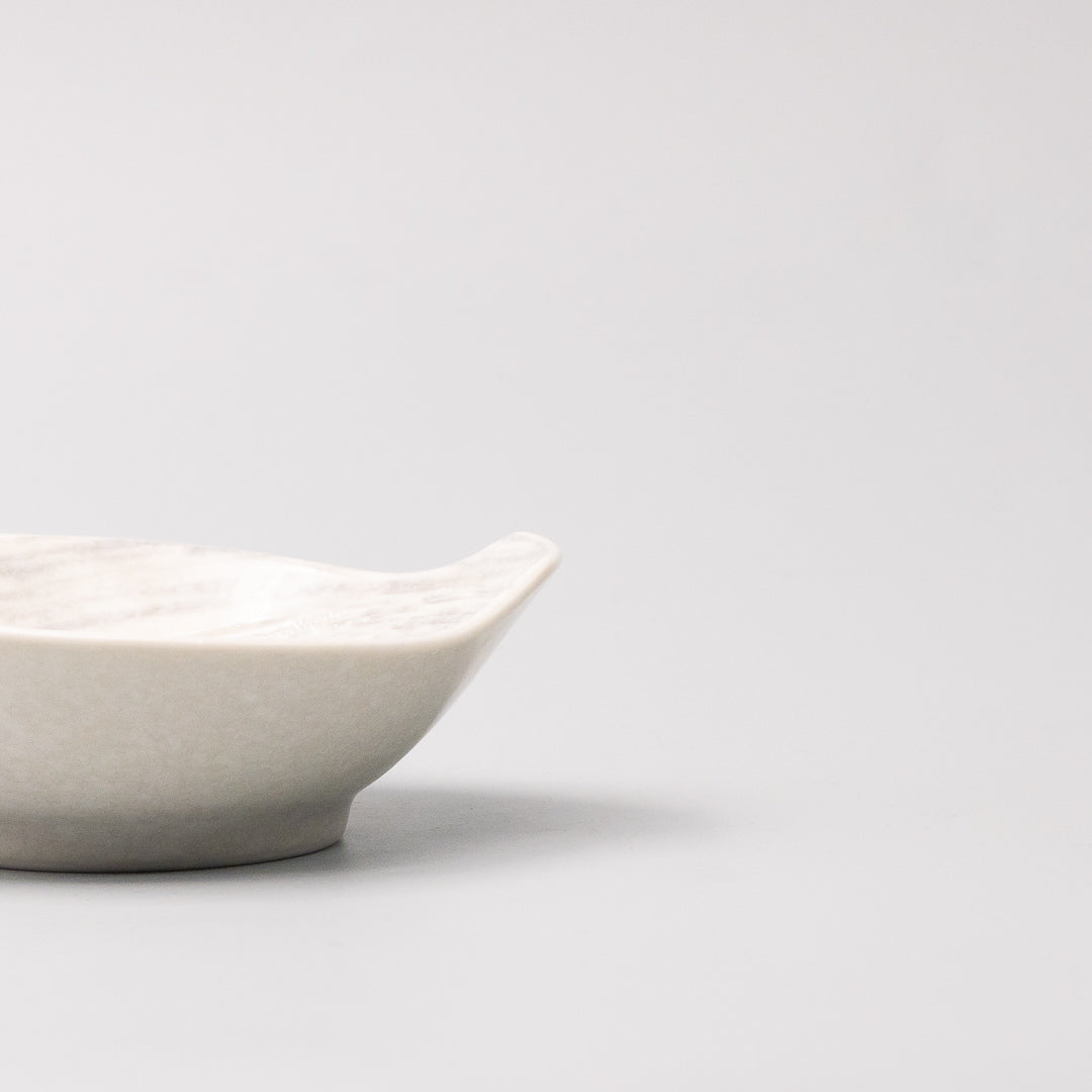 Bowl with Handle 13cm Grey Swirl Glaze