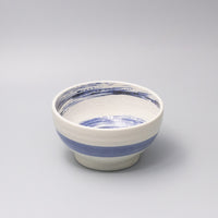 U-Shape Bowl 16.5cm Blue Swirl Glaze