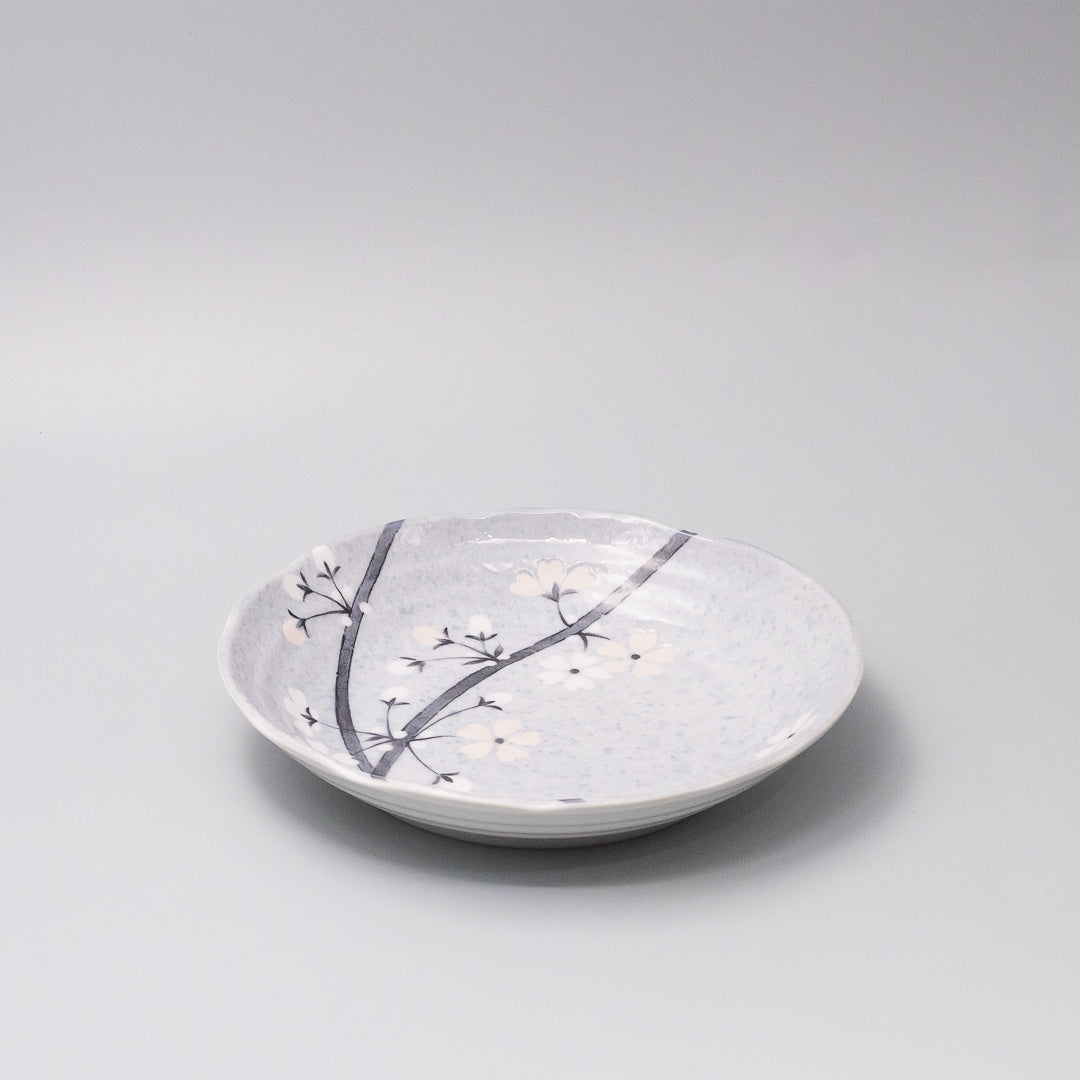 Pasta Bowl Flat 22cm Grey Sakura Design