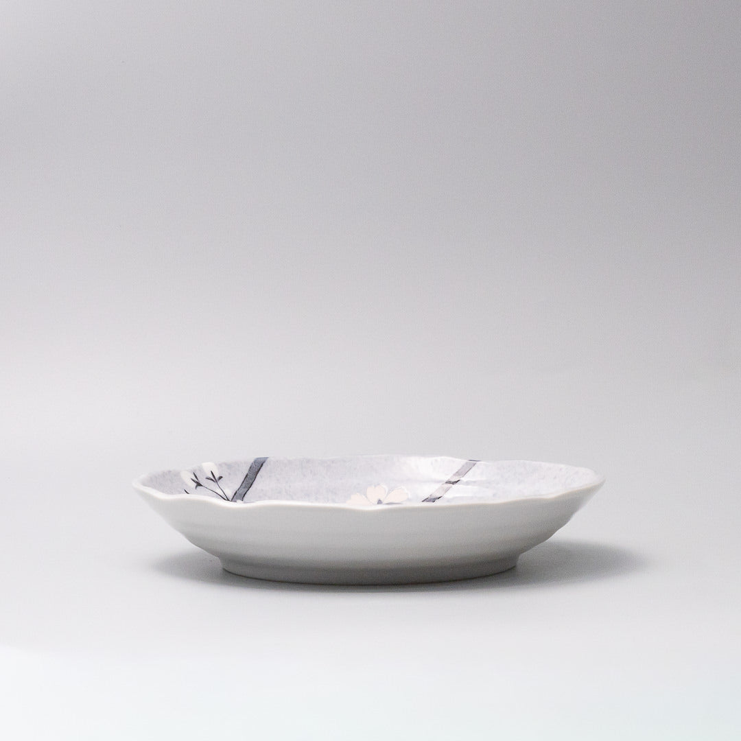 Pasta Bowl Flat 22cm Grey Sakura Design