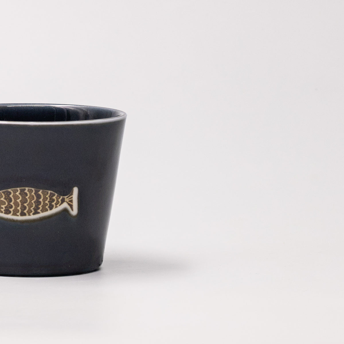 Cup Soba 8cm Navy Fish Design
