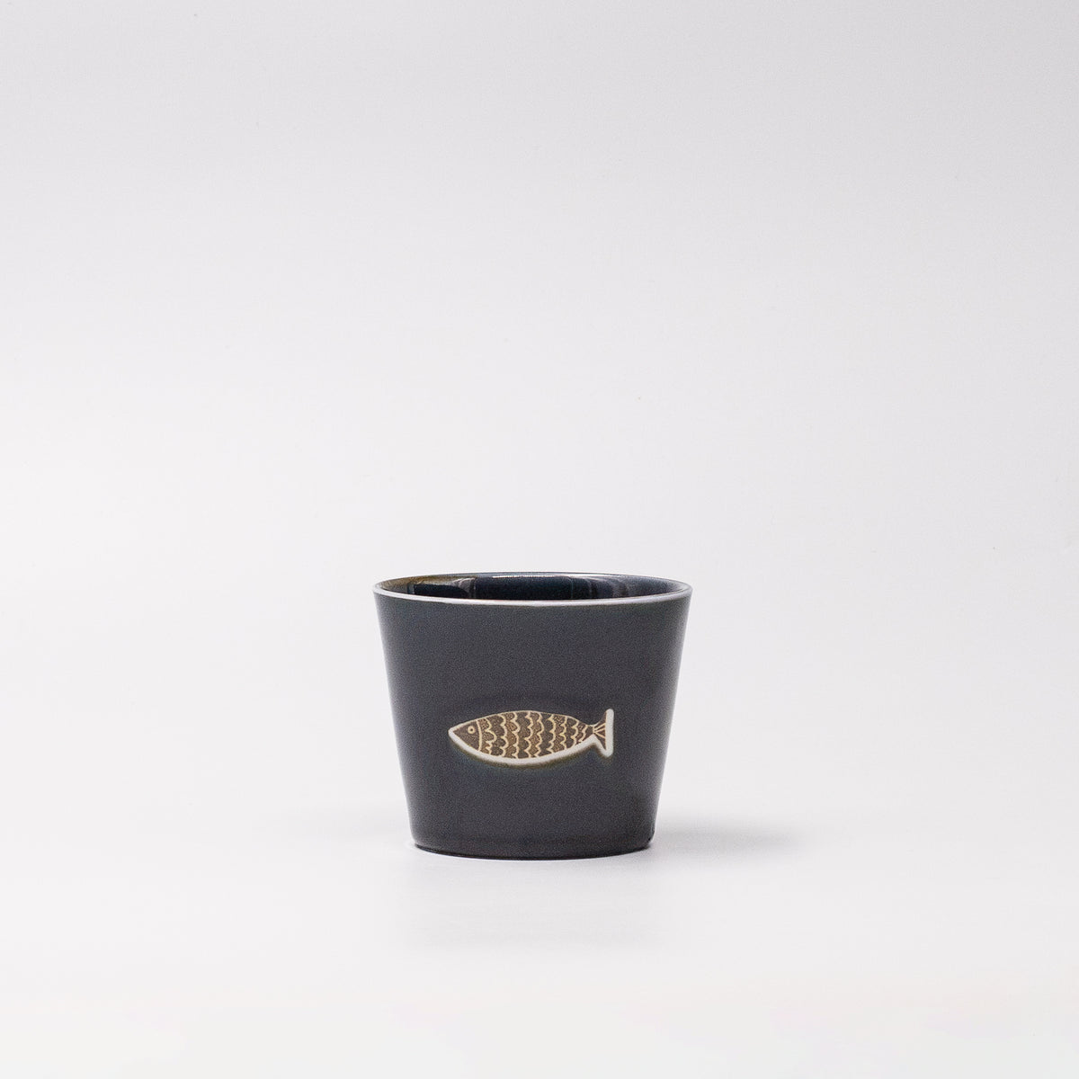 Cup Soba 8cm Navy Fish Design