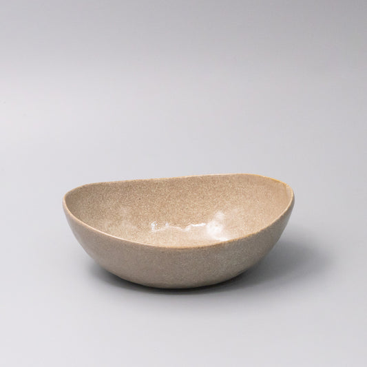 Bowl Oval 20cm Camel Glaze