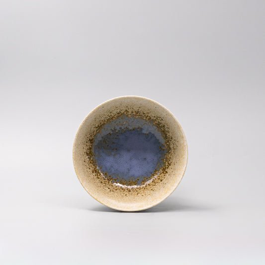 Udon Bowl Fluted 17cm Blue Puddle Glaze