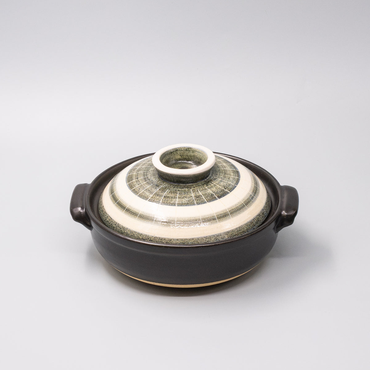 Donabe Pot 1.3L Forest Stripe Glaze