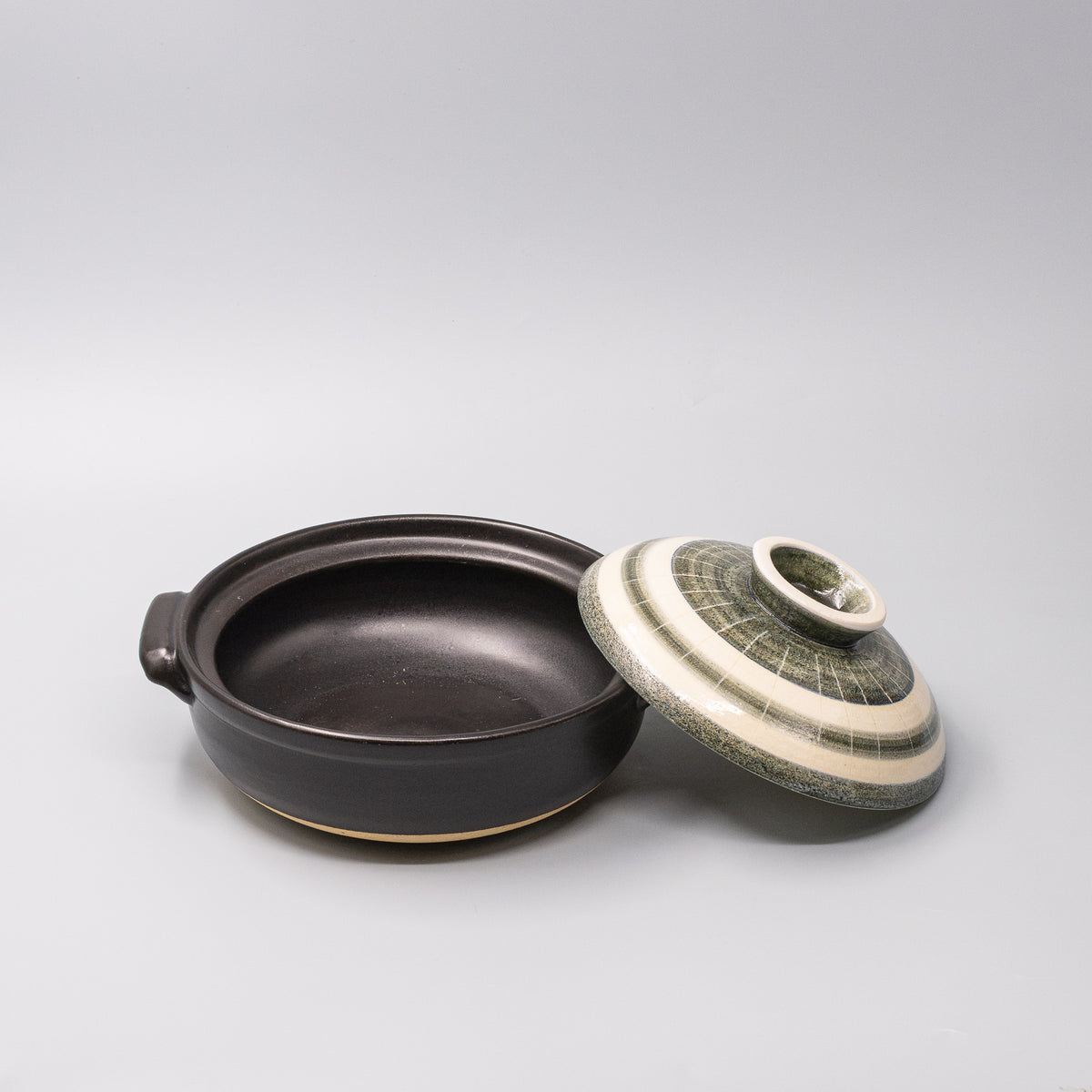 Donabe Pot 1.3L Forest Stripe Glaze