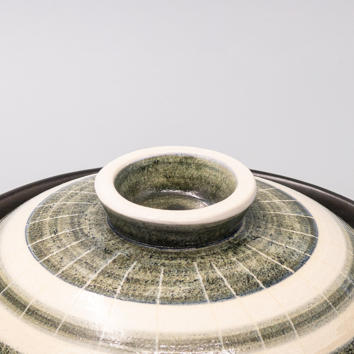 Donabe Pot 1.3L Forest Stripe Glaze