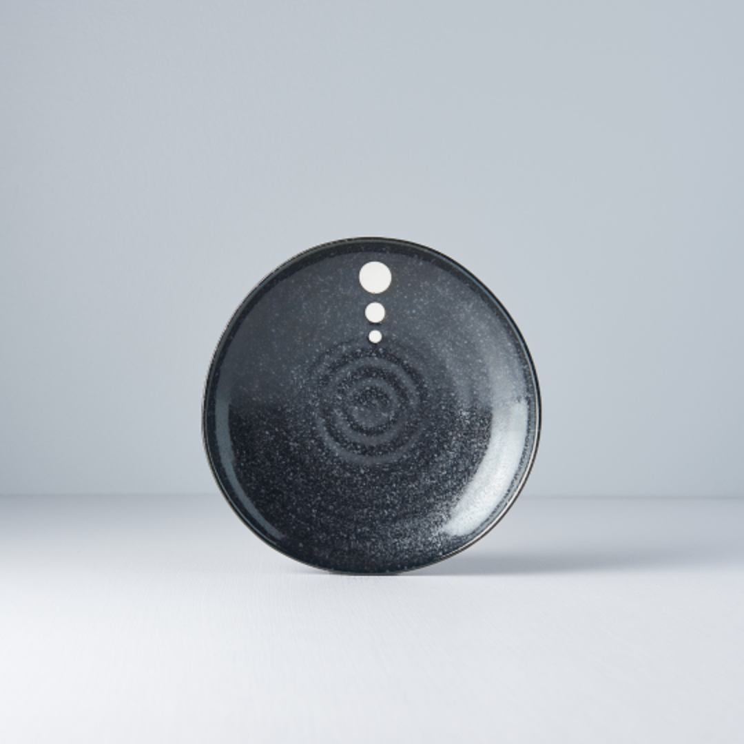 Side Plate Organic Shape 19cm White Dot Design