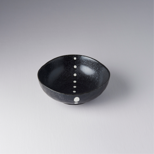 Bowl Organic Shape 17cm White Dot Design