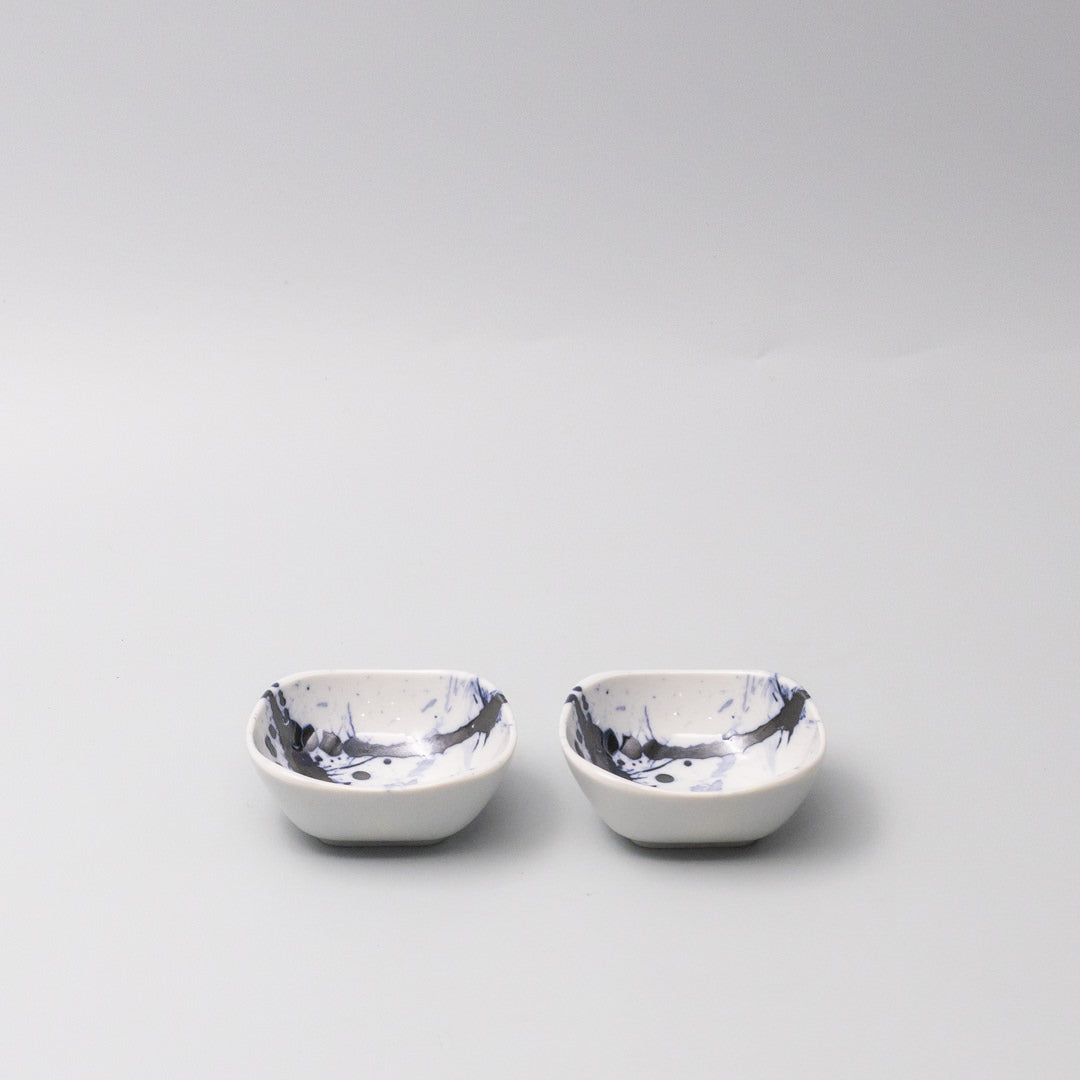 Sushi Set for two with Chopsticks Blue Splash Blaze