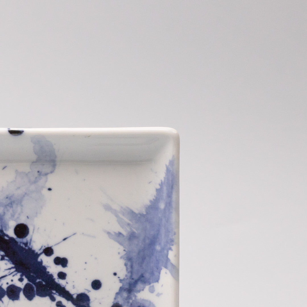 Sushi Set for two with Chopsticks Blue Splash Blaze