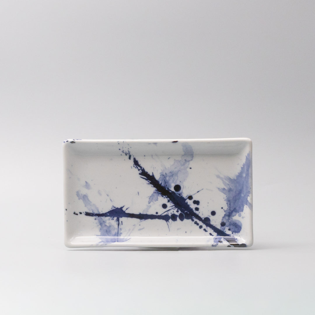 Sushi Set for two with Chopsticks Blue Splash Blaze