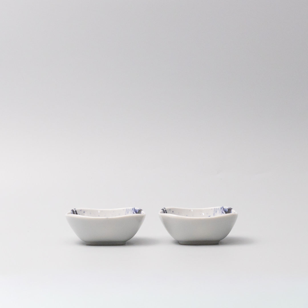 Sushi Set for two with Chopsticks Blue Splash Blaze