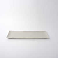 Sashimi Plate 33cm Line Design White Glaze