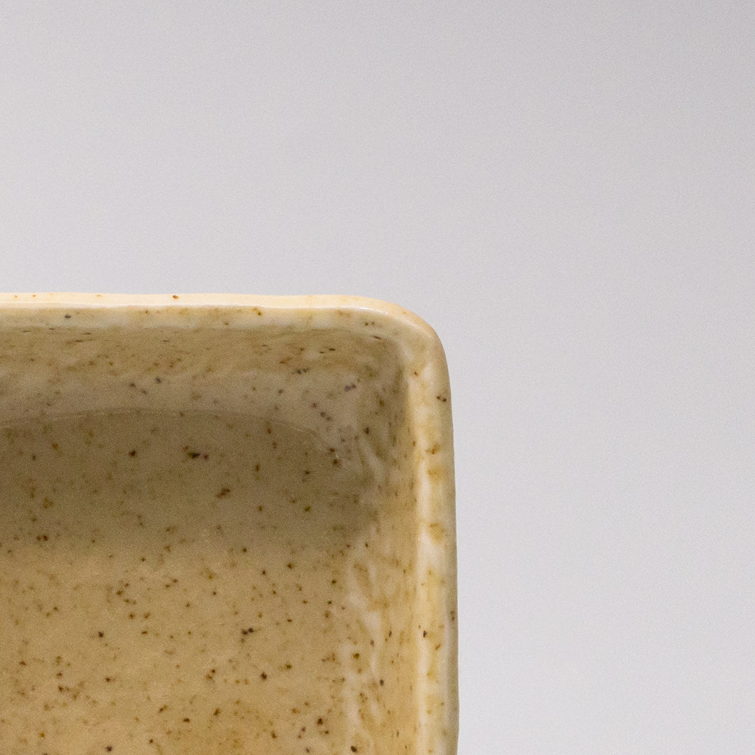 Sauce Dish Squared 8cm Biscuit Glaze