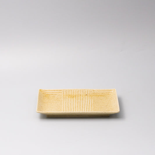 Plate Rectangular 21cm Biscuit Glaze