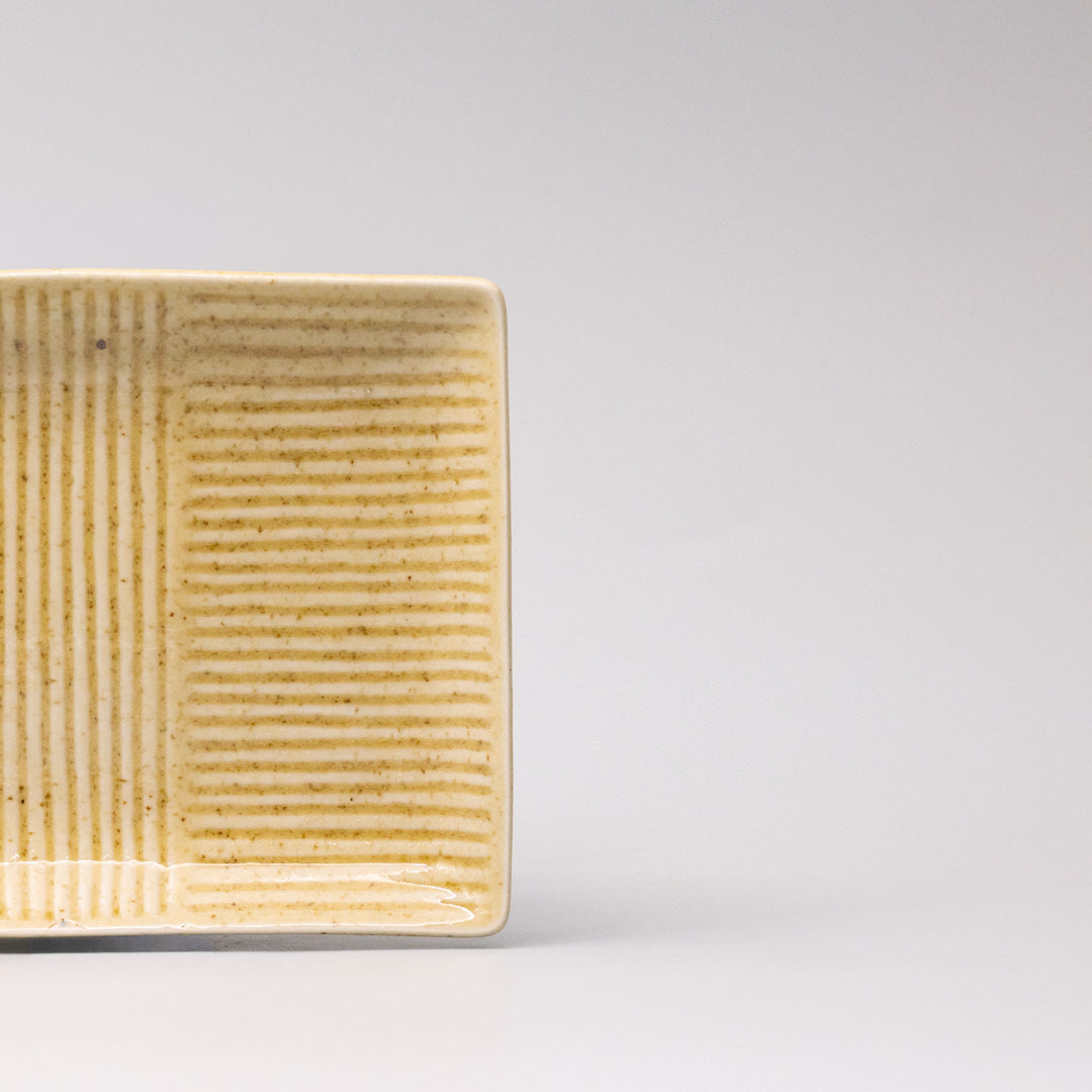 Plate Rectangular 21cm Biscuit Glaze