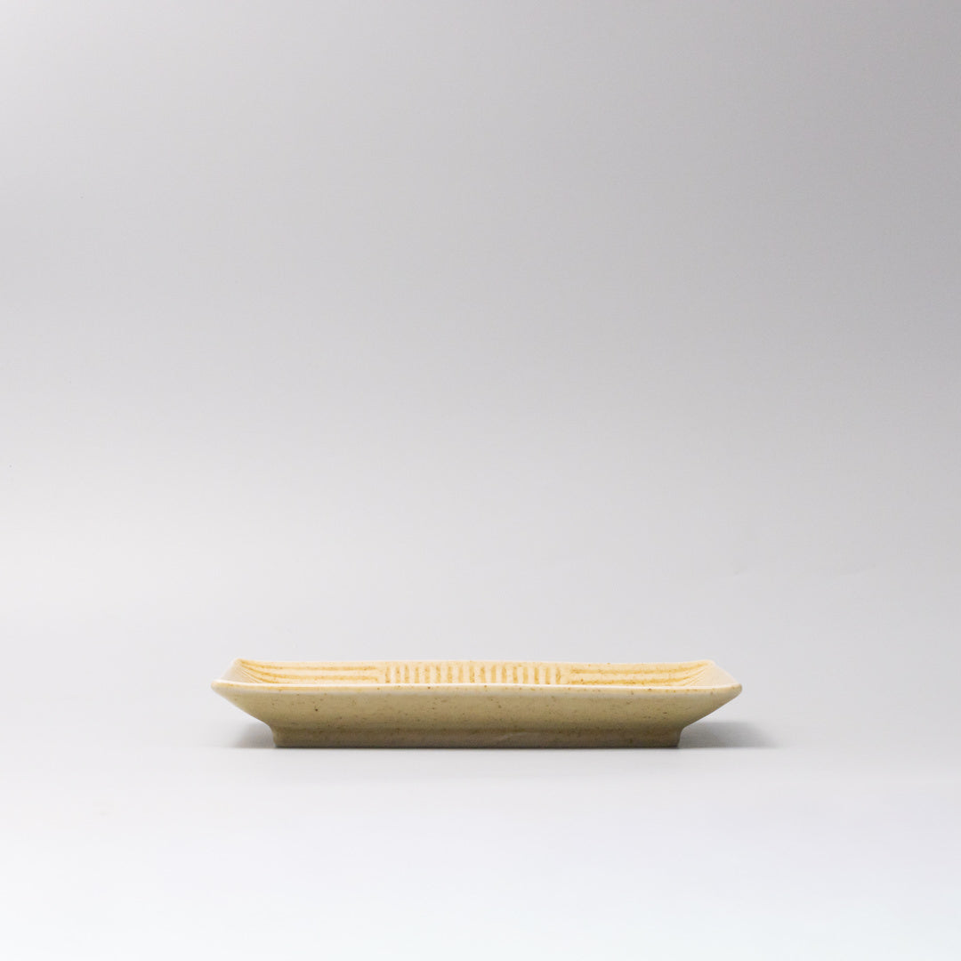 Plate Rectangular 21cm Biscuit Glaze