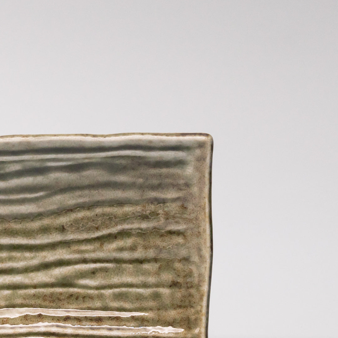 Plate Rectangular 33x10cm Sage Glaze
