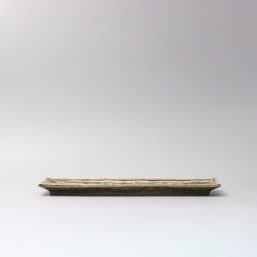 Plate Rectangular 33x10cm Sage Glaze