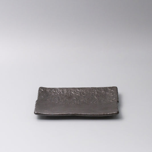 Plate Sushi Rectangular 21cm Matte Black Glaze