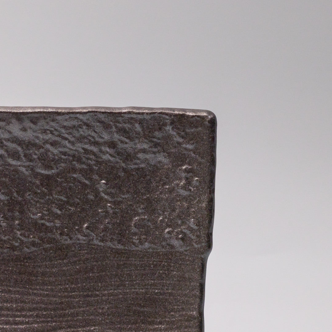 Plate Sushi Rectangular 21cm Matte Black Glaze