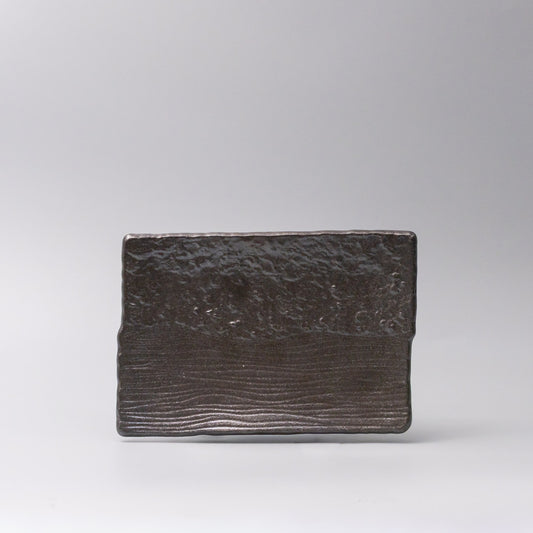 Plate Sushi Rectangular 21cm Matt Black Glaze
