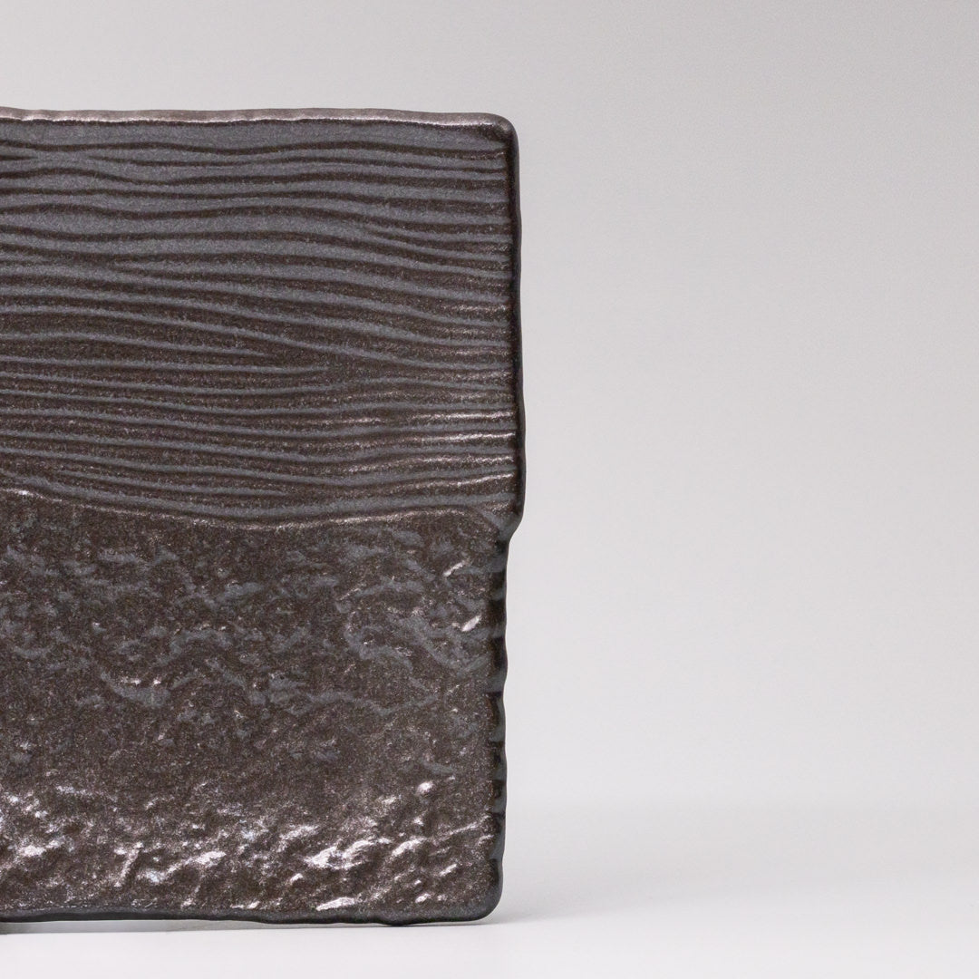 Platter Rectangular 32cm Matte Black Glaze