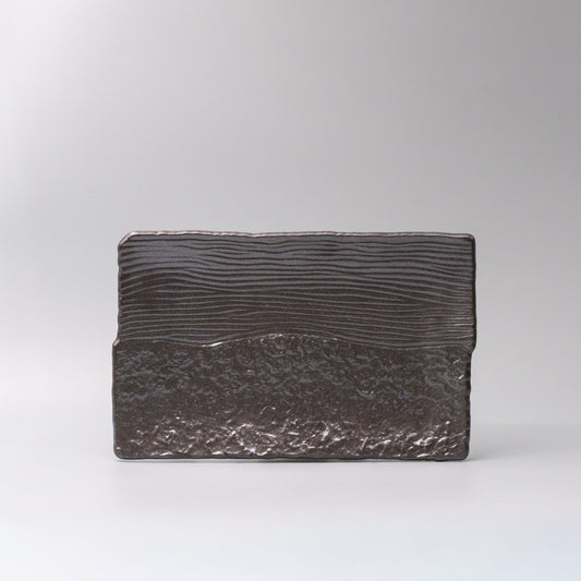 Platter Rectangular 32cm Matt Black Glaze