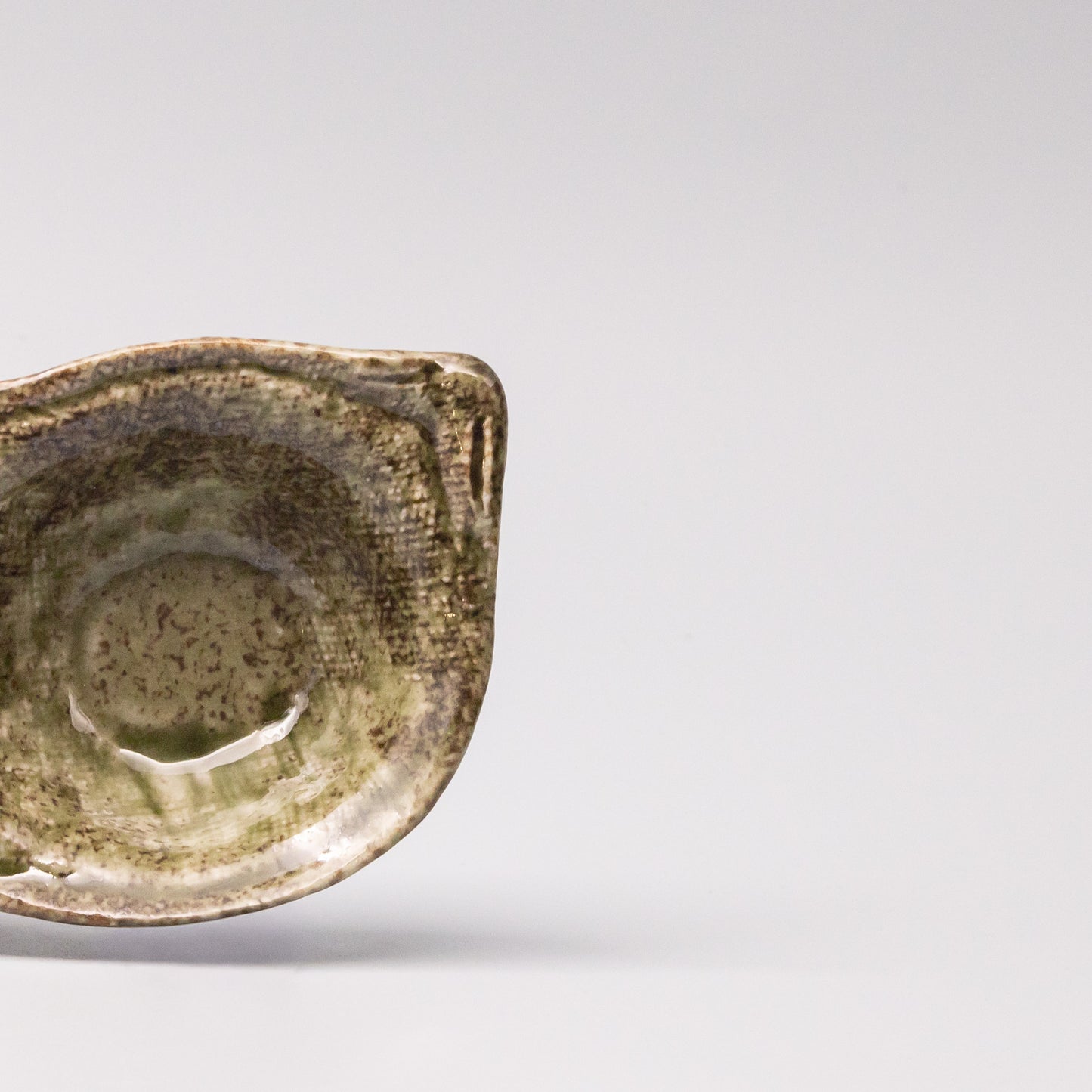 Edamame Triple Pod Dish 200ml Green Glaze
