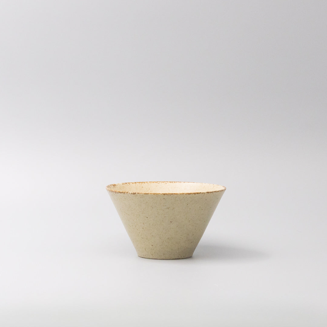 Bowl Fluted 13cm Sand Fade Glaze