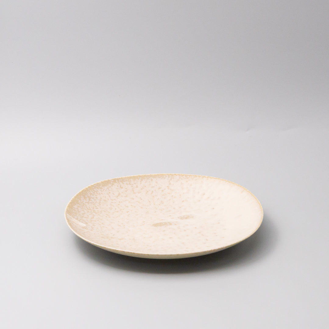 Dinner Plate 25cm White Fade Glaze
