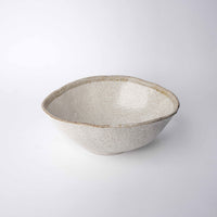 Organic Oval Serving Bowl 24cm / Flax Glaze