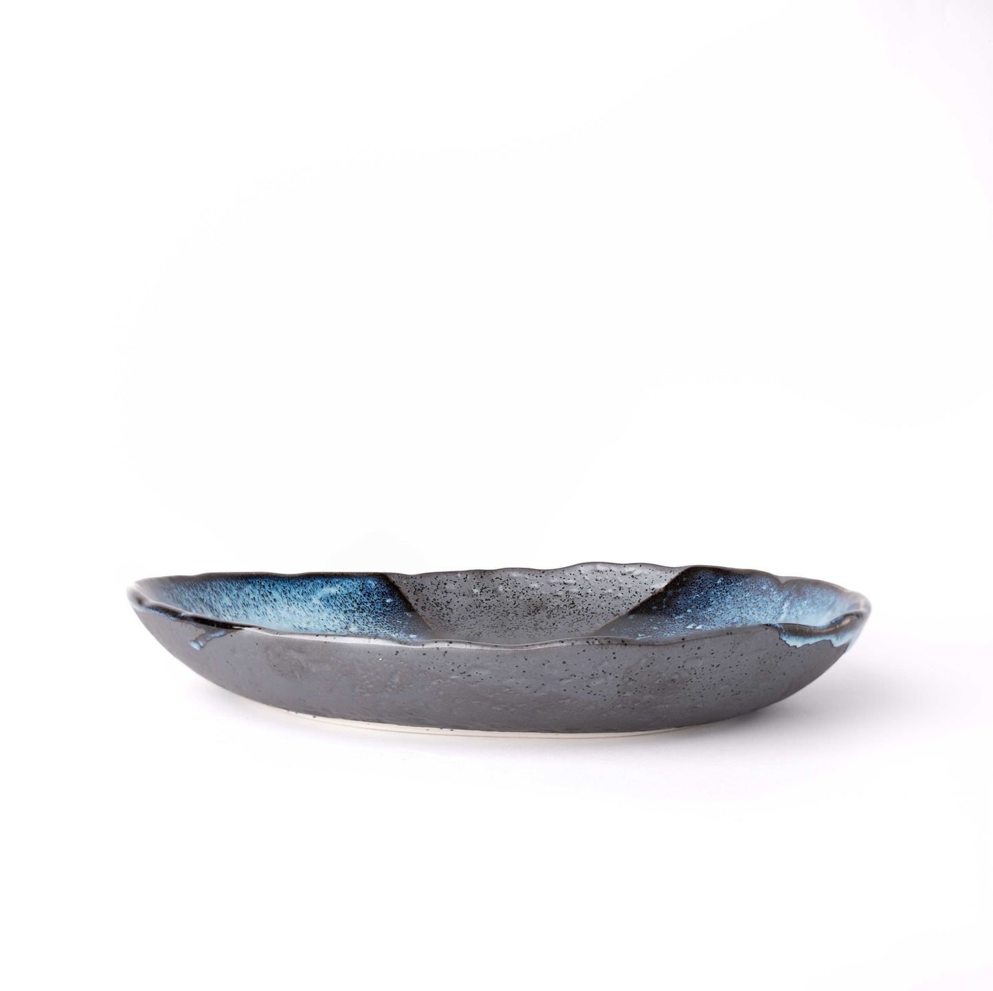 Storm Glaze / Organic Plate 25cm / 25 x 21 3.5H