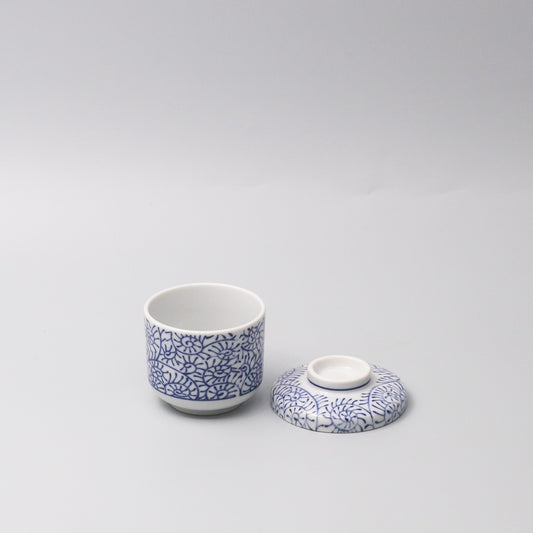 Cup Chawanmushi 170ml Blue Paisley Glaze
