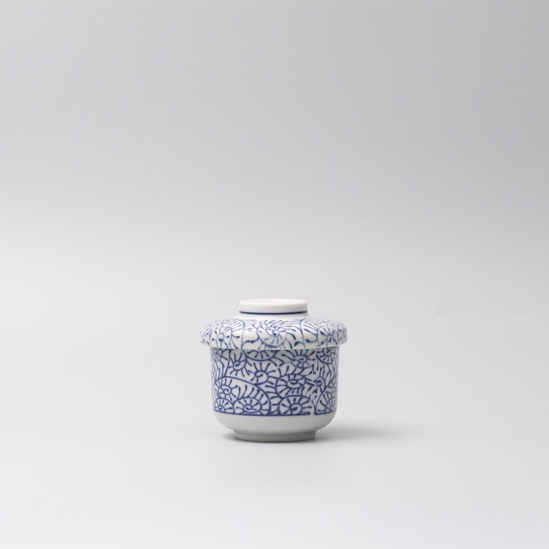 Cup Chawanmushi 170ml Blue Paisley Glaze