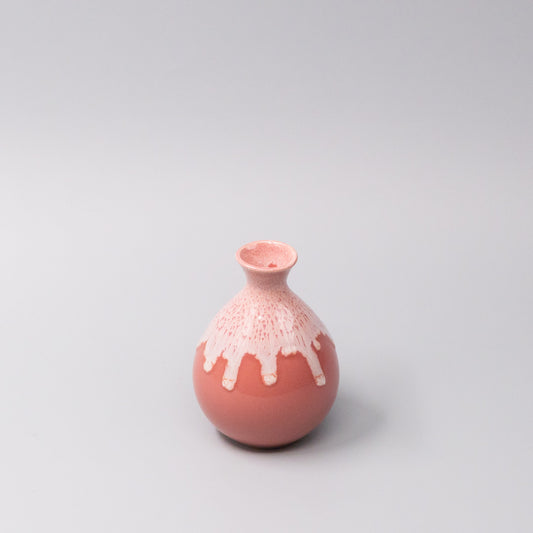 Sake Jug 300ml Pink White Drip Glaze
