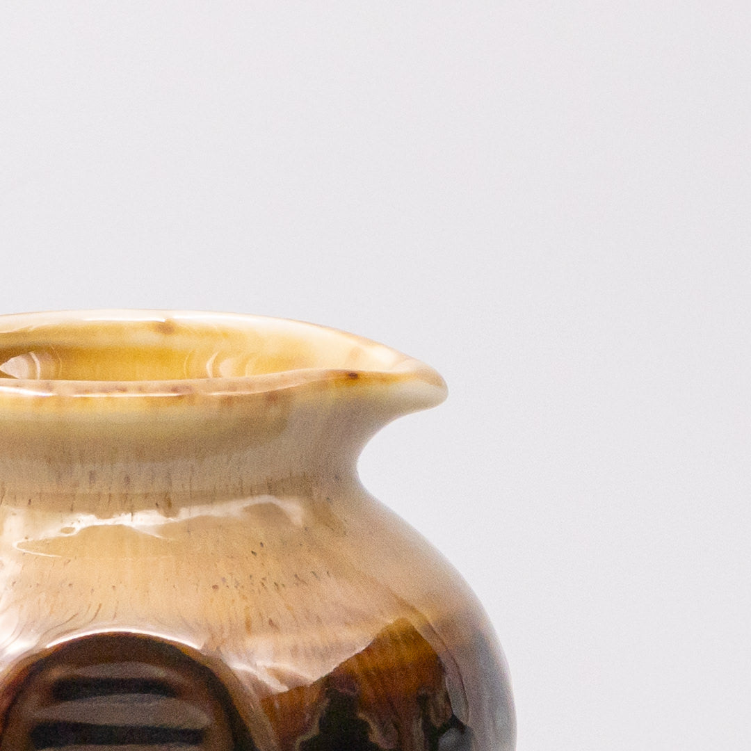 Pourer 120ml Black Gloss Sunflower Drip Glaze