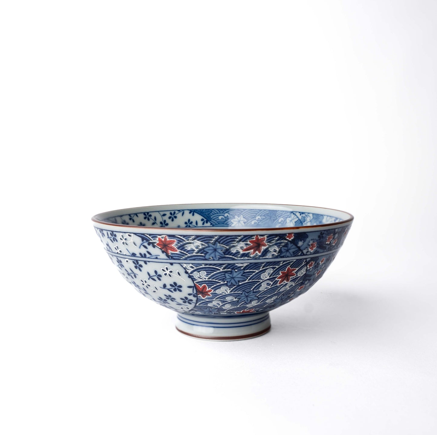 Rice Bowl 360 ml / Small Red Floral Glaze / 14 cm