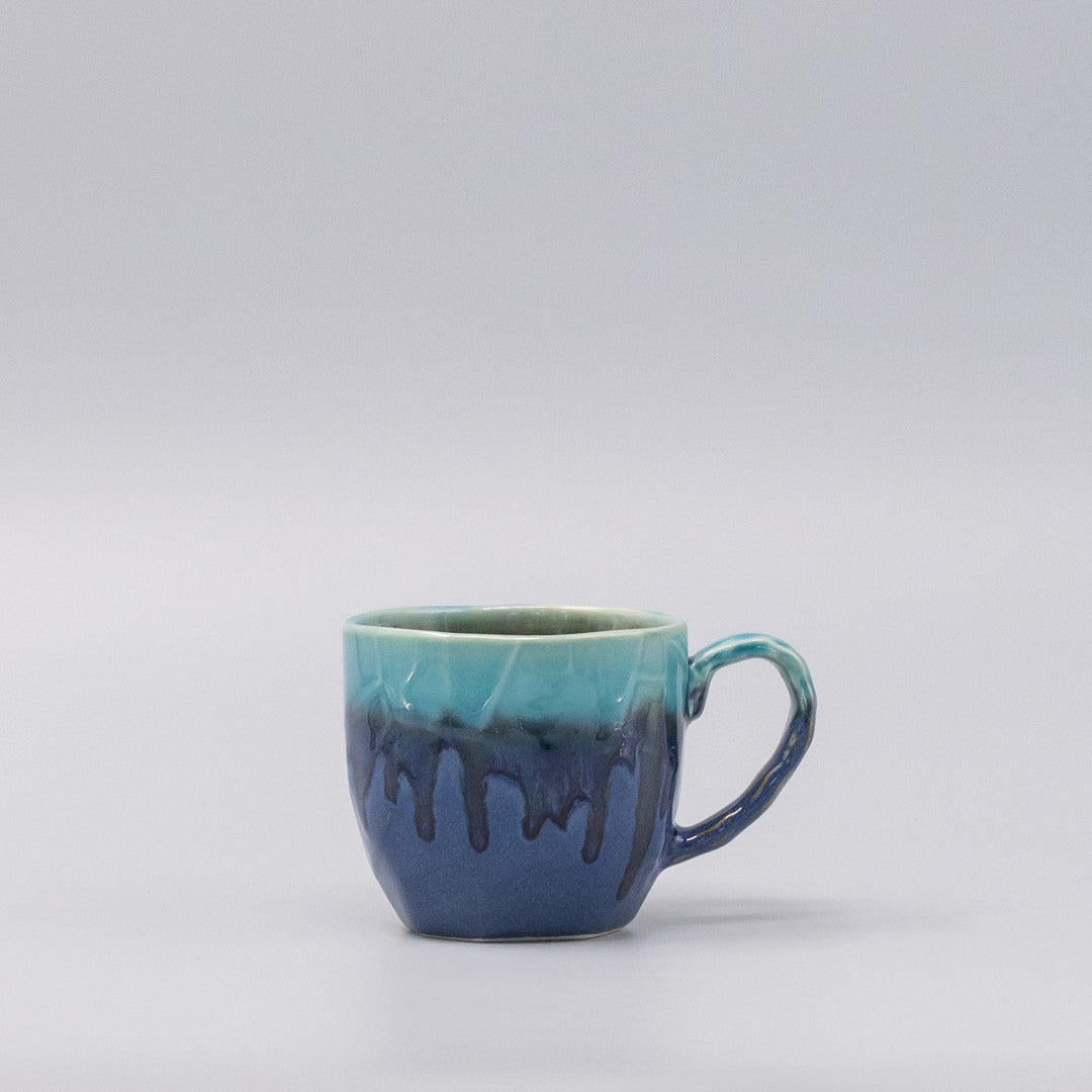 Mug Gift 250ml Cobalt Teal Drip Glaze