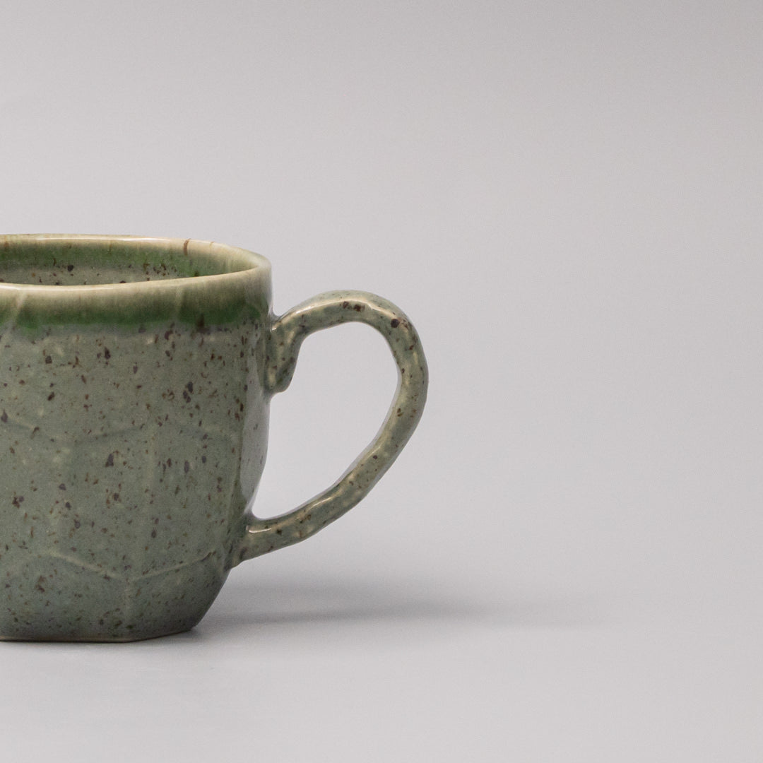 Mug Gift 250ml Oribe Green Drip Glaze