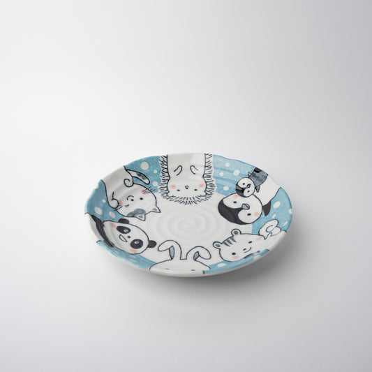 Kids Plate 22 cm / Kawaii Blue Glaze