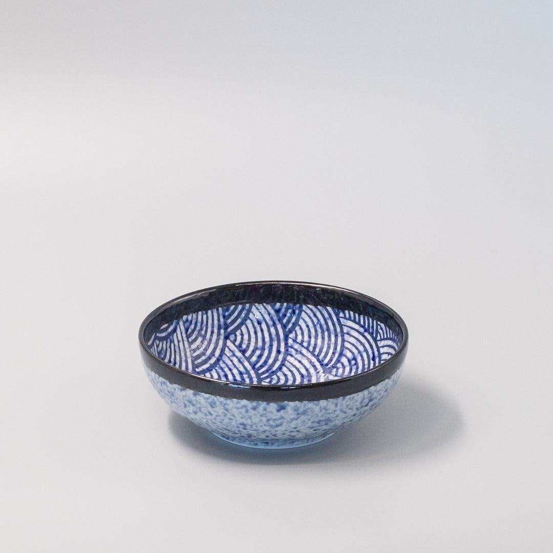 Japanese Tableware Wave Pattern Bowl 17cm Blue Wave Design – Made In Japan | Japanese Tableware
