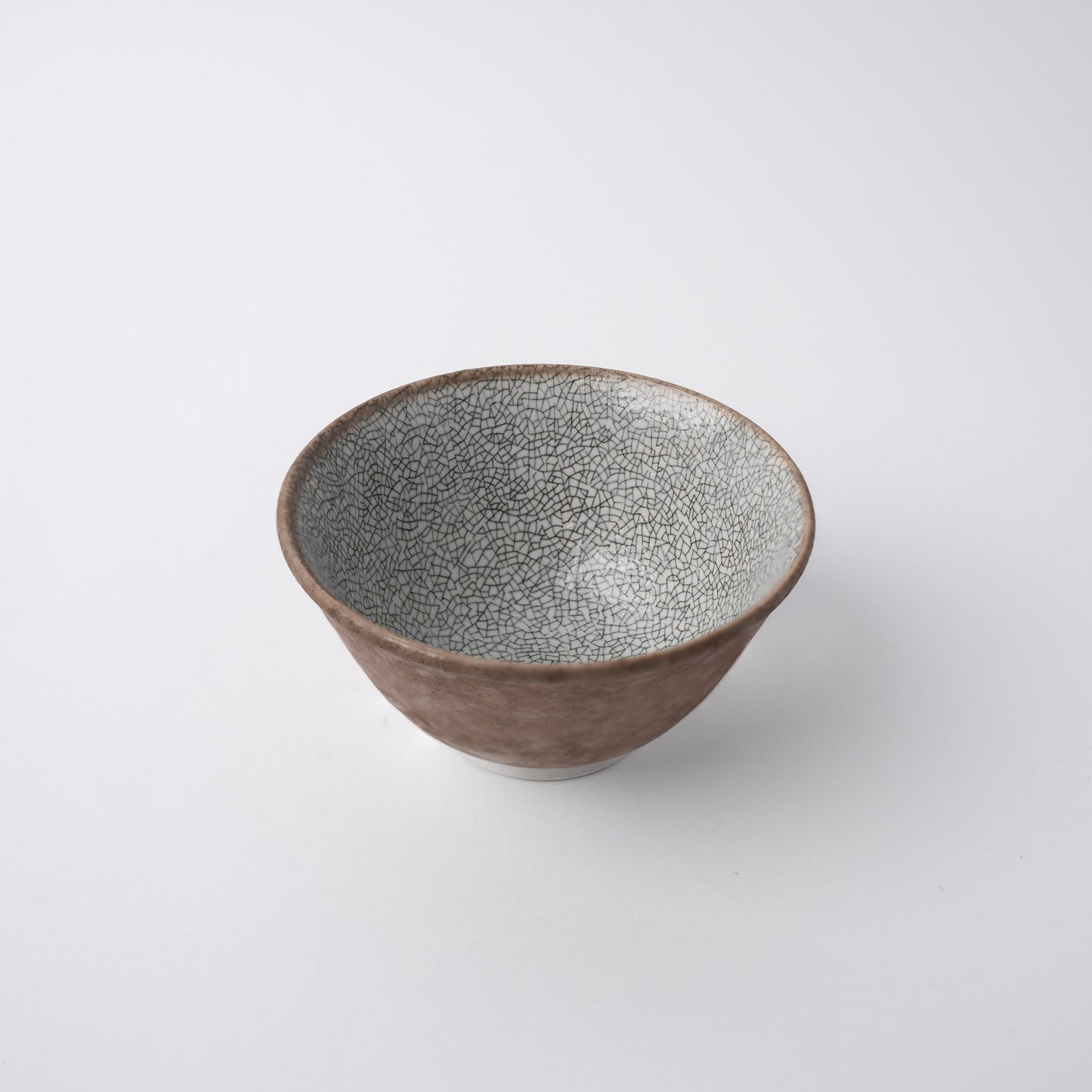 Bowl / 11D / Grey Crazed Inner Earth Outer