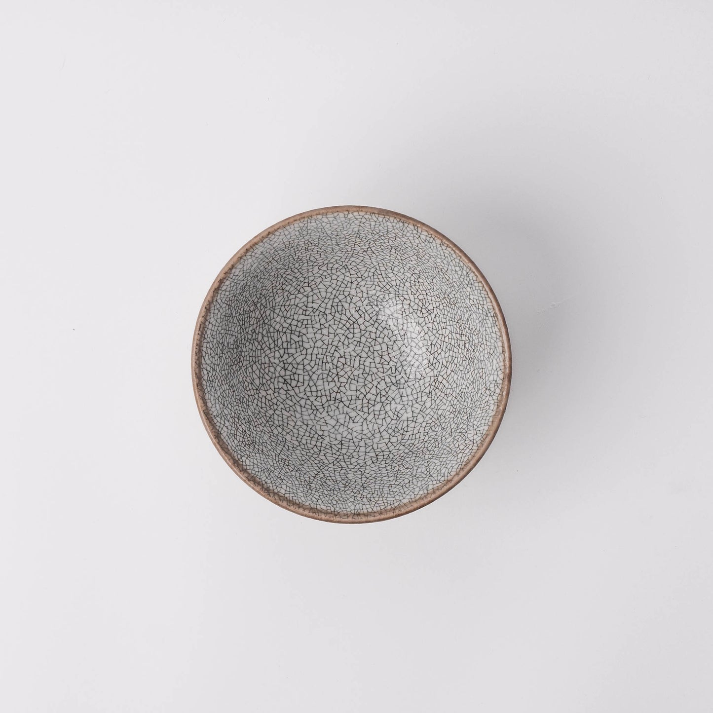 Bowl / 11D / Grey Crazed Inner Earth Outer