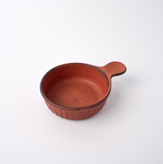 Orange Donabe Oven Pot with Handle