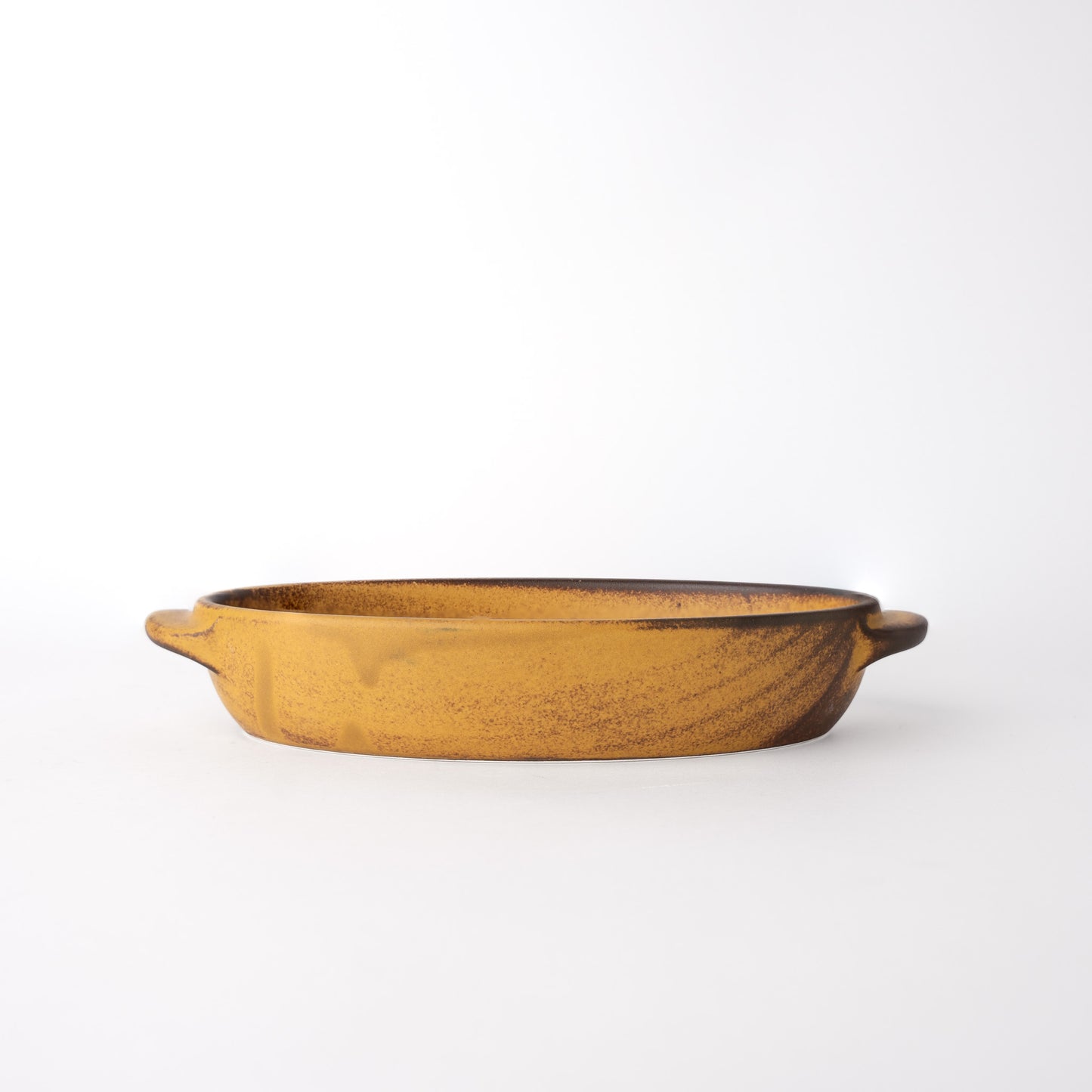 Yellow Donabe Oven Pot Oval Shape Large Size